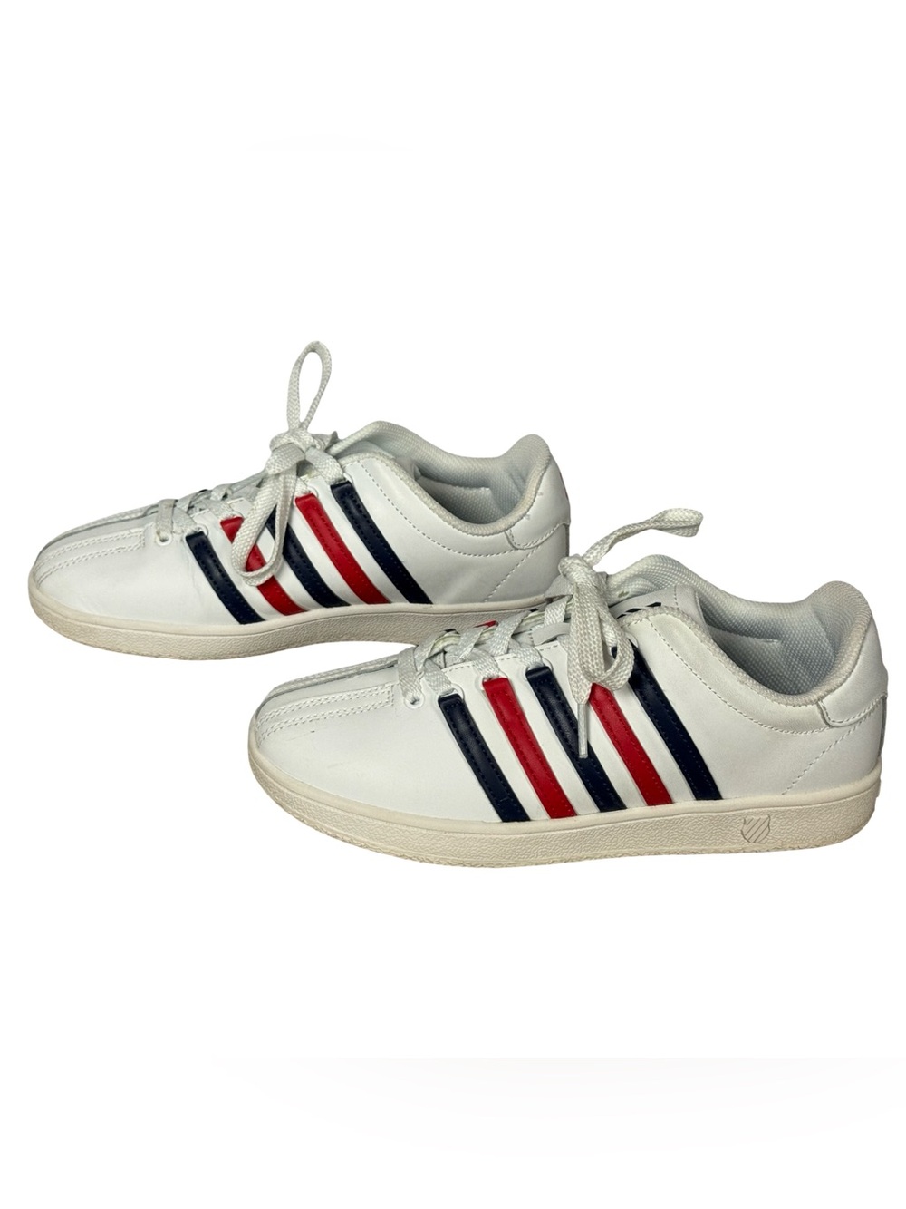 K-Swiss Varsity Classic Low Sneakers Boys 4.5 Women's Size 6 Red Blue Stripes